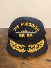 USS Missouri BB63 Baseball Hat SnapBack Made In USA Navy Military