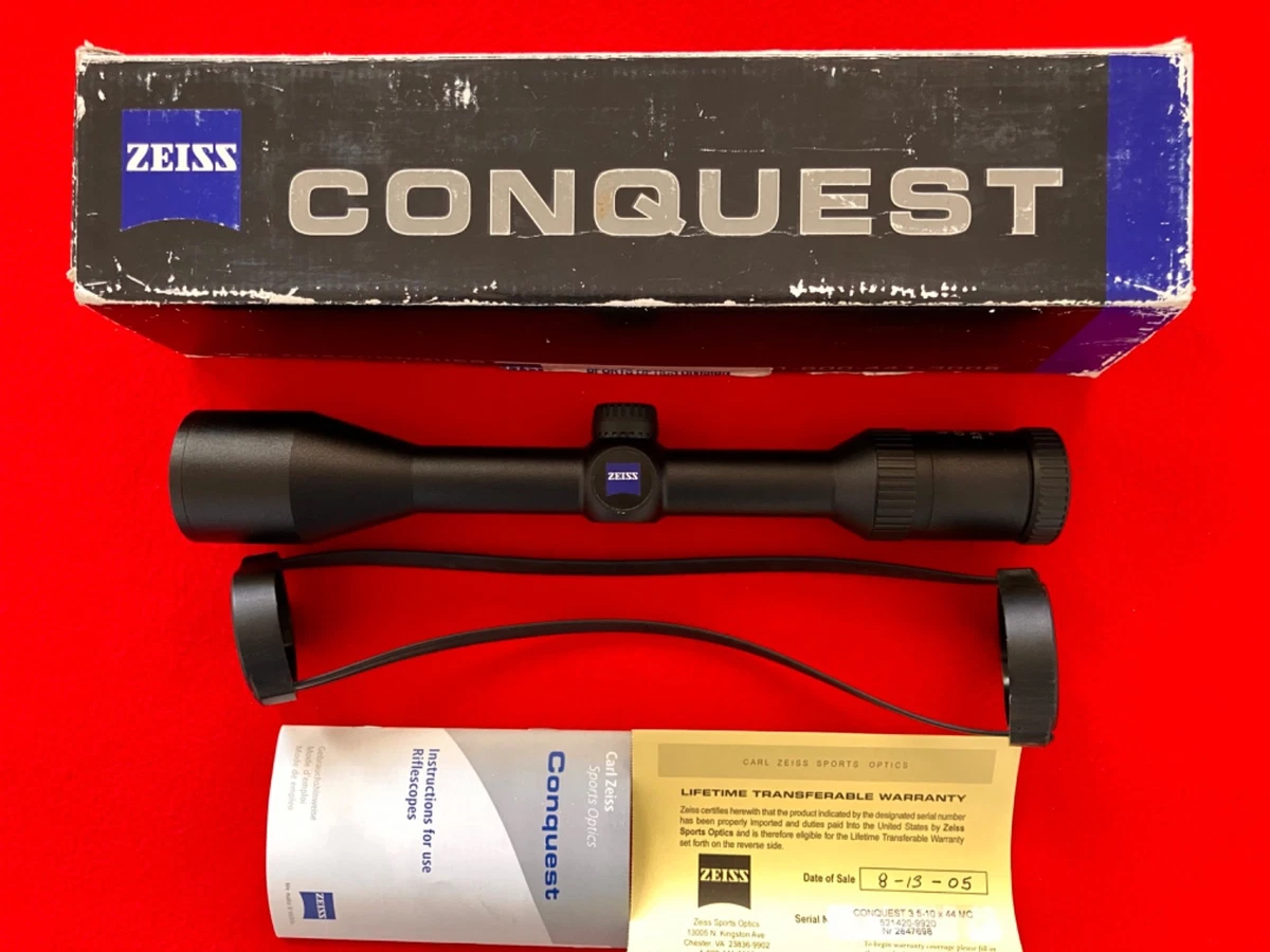 Vintage Zeiss Conquest 3.5-10X44 MC Z-Plex ( Duplex) Reticle. Read