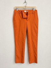 A New Day Women's Orange Stretch Ankle Dress Pants Trousers Cropped Workwear
