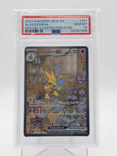 ALAKAZAM EX 2023 POKEMON 151 SPECIAL ILLUSTRATION RARE #201 PSA 10 Q0895
