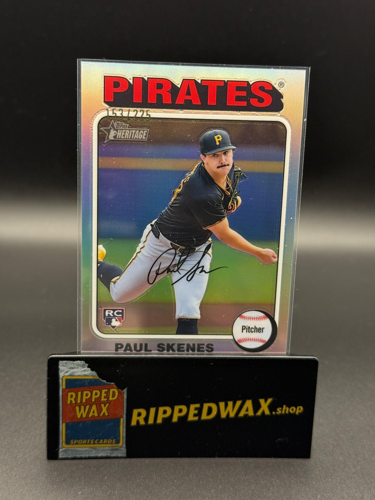 2024 Topps Heritage #594 Paul Skenes Chrome Silver Refractor #/225