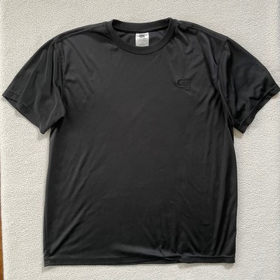 Ecko Mens XL T-Shirt Black Short Sleeve Performance Athletic Embroidered Logo