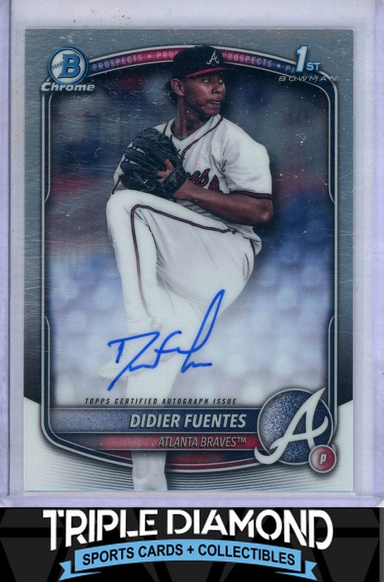 2025 Bowman Chrome 1st Didier Fuentes Prospect Autograph Auto Braves P964