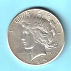 SILVER 1925 P PEACE SILVER DOLLAR UNGRADED - BEAUTIFUL COIN