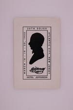 1955 20th SOJEX Atlantic City NJ Jefferson Silhouette Philatelic Souvenir Label