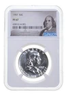 PF67 1957 Proof Franklin Half Dollar NGC Graded White Coin Spot Free PR67 *3917