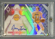 2023-24 Panini Phoenix Calligraphy Jerry West #CG-JWS Auto HOF /49