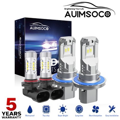 For Lincoln Mark LT Base Crew Cab Pickup 2006-2014 LED Headlights Bulbs 9008+H10