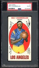Wilt Chamberlain 1969 Topps LA Lakers  Rookie Card #1 PSA 4 *Freshly Graded*