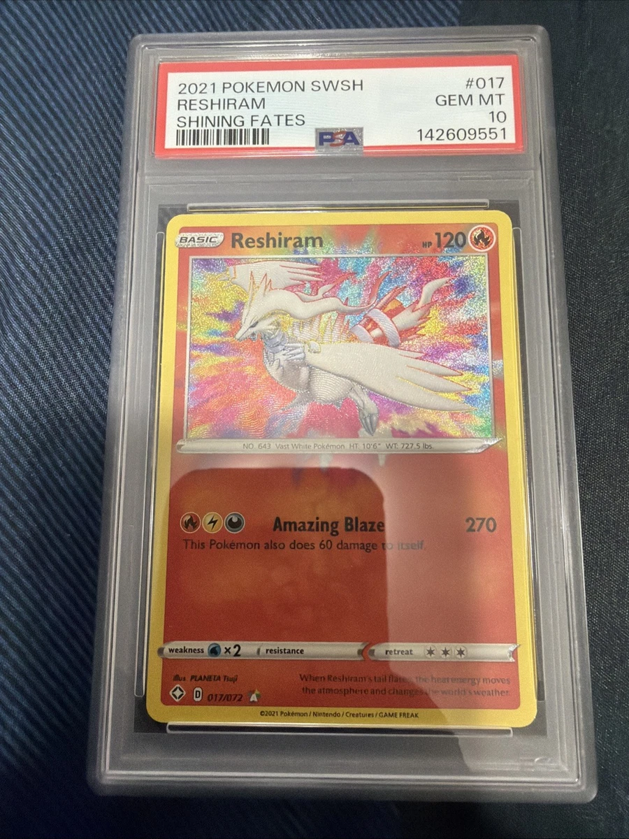 Reshiram Pokémon TCG Professional Sports Authenticator (PSA
