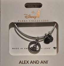 Disney Parks Alex And Ani Cinderella Castle Charm Bangle Bracelet