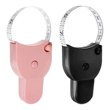 2pcs Body Measure Tape 60" 150cm Measure Retractable Measuring Tape Pink Black