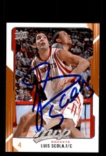 Signed Basketball Card Auto Luis Scola 2008-09 Upper Deck MVP #55 Rockets