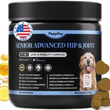 Senior Advanced Joint Supplement for Dogs – 17-in-1 Glucosamine for Dogs with...
