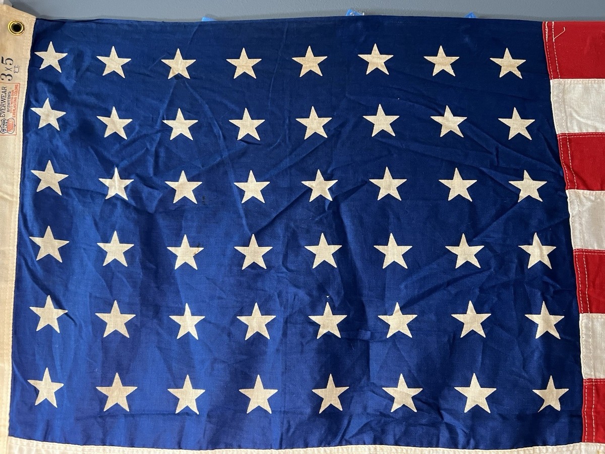 RARE DETTRA “EVERWEAR ” 48‑Star U.S. Flag Dyed With Everlasting