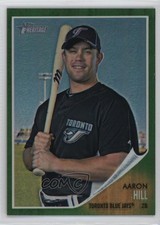 2011 Topps Heritage Chrome Green Refractor Aaron Hill #C26 vs5