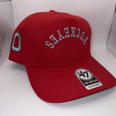 Ohio State Buckeyes HAT OSU Red Upside Down LOGO Hitch Adjustable Snapback Cap