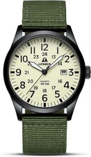 Herren Uhr Militär 3ATM wasserdicht analog Quarz Armbanduhr 42mm
