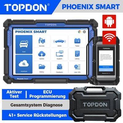TOPDON Phoenix Smart KFZ OBD2 Diagnosegerät ECU Online Programmierung CAN-FD FCA