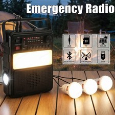 Solar Radio Power Bank with LED Flashlight AM FM Shortwave Bluetooth MP3 Player
