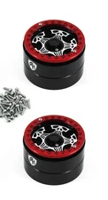 NEW Powerhobby Aluminum 2.2" Beadlock Wheels Reds (2) 1/10 Rock Crawler