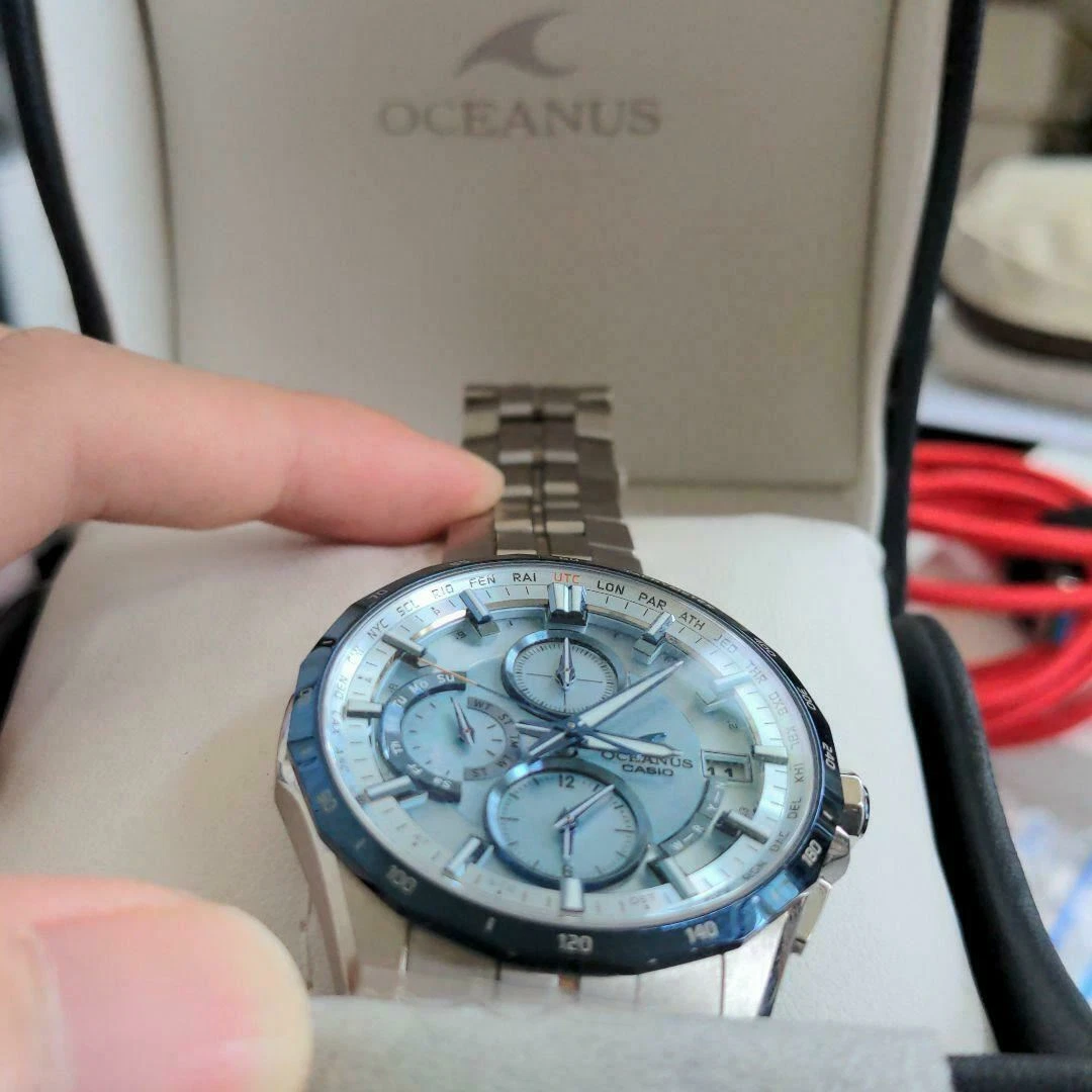 Casio Oceanus Manta OCW-S3000P-2AJF Tachymeter Analog Wristwatch Japan Made