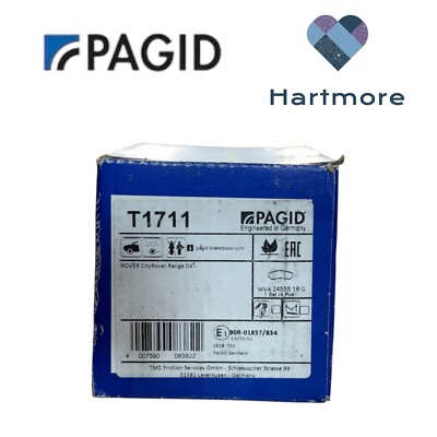 Pagid T1711  Brake Pad Set Front LH/RH Rover Cityrover
