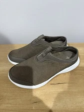 Vionic Adell Green Mules Comfort Shoes Micro-Suede Slip-on Women's 7.5 MINT