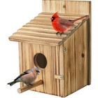 New ListingElegant Wooden Bird House with Pole - Perfect for Finch, Bluebird & Cardinals