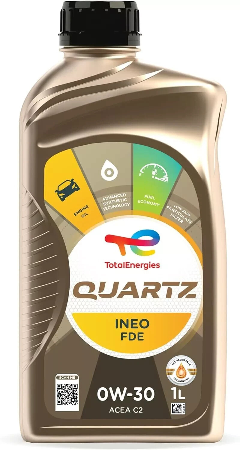 Total Quartz Ineo FDE 0W-30 Low Saps Engine Oil DPF Compatible 0w30 1L 1 Litre