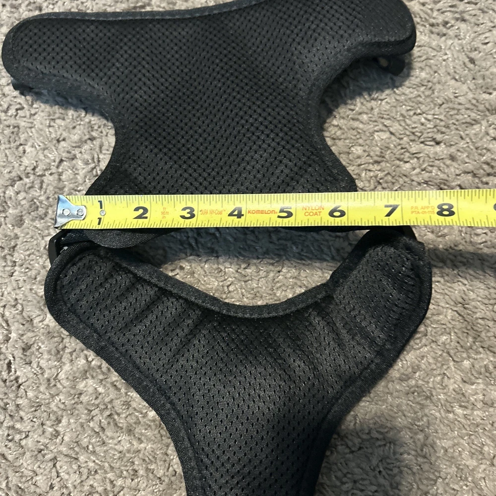 Dog Harness Adjustable Vest Black! Size Large! MEASURMENTS SHOWN! QUALITY! NEW!