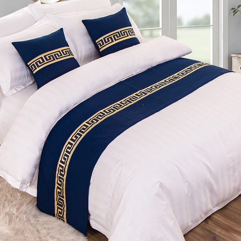 Bed Loper Bed Lopers Bed Sjaal Hotel Beddengoed Sjaals King Bed Sjaal Jacquard Sprei Home Beddengoed Sjaal Bescherming Bed Hoes Decoratie (Color : 4, Size : 50x240cm (for 1.8m bed