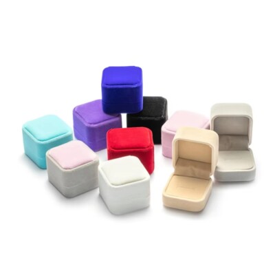 Samt Ring Box Schmucketui Schmuckbox Geschenkbox Verlobung Ringschachtel