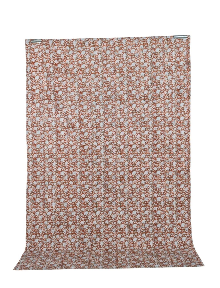 Hand Block Print Queen Cotton Kantha Quilt Blanket Bedspread Indian Gudari art - Image 3 of 4