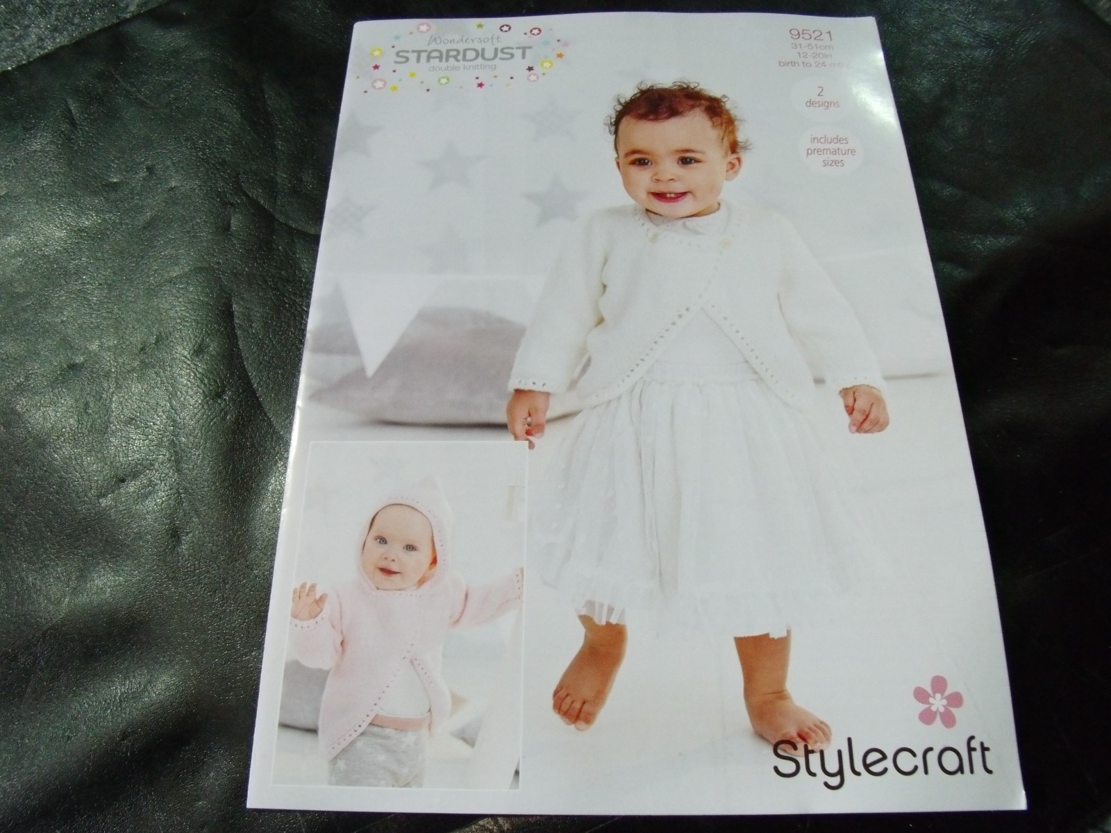 Stylecraft Double Knitting Pattern 9521 Jumper and Cardigan 12 - 20 ins 2 Design