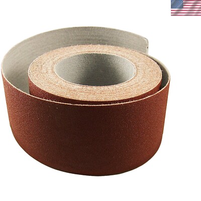 3 Inch X 50 Foot 80 Grit Premium Loop Felt Backed Ready-to-Cut Cloth Sanding ...