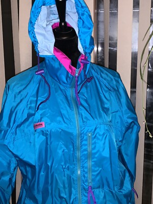 Vintage 90s Columbia Jacket Teal Purple Full Zip Windbreaker