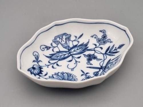 Meissen Porzellan Schale, vierpassig, Zwiebelmuster blau weiß, Unterglasur, 1. W - Bild 1 von 5