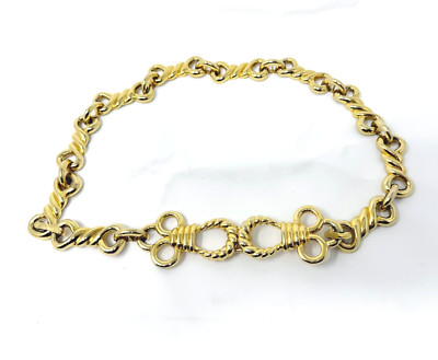 Alexis Kirk Sz S Gold-Toned Chain Link Chunky Belt Boho RARE  display picture 1