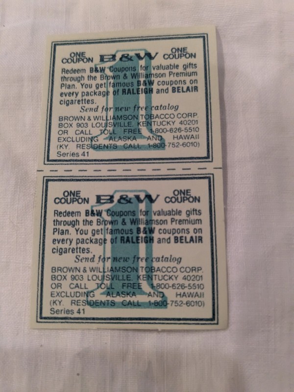 200 Vintage Brown & Williamson B&W Tobacco Catalog Blue Coupons Raleigh Belair