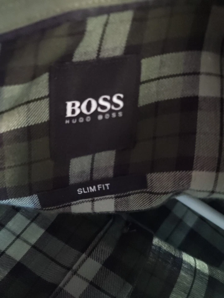 Camisa social Hugo Boss slim masculina HUNTER GREEN xadrez XL (slim slim fit) - Imagem 2 de 4