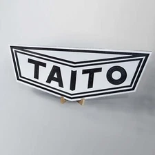 🎮 Large Engraved TAITO Logo Video Game Wall Art – Retro Gaming Decor