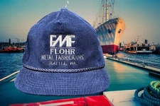 Corduroy boat builders hat cap flohr metal fabricators Supertankers Seattle WA