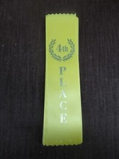 4th Place yellow award ribbons lot of 10