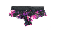 Victoria's Secret PINK Date Lace Cheekster Panty Dark Floral