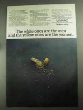 1968 Univac Computers Ad - White Ones Are The Men