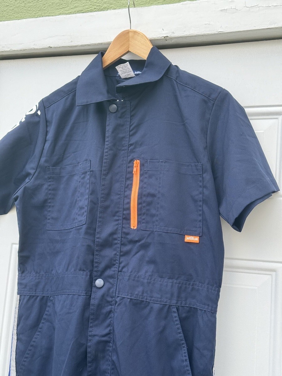 Jet Blue Airlines Stan Herman Ground Ops Coverall Overall Blue