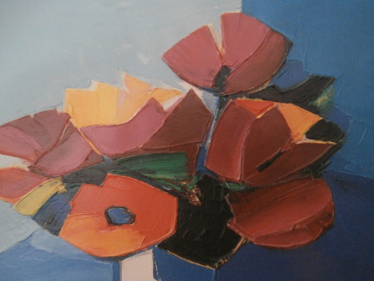 IKEA HALLARYD ACRYLIC PAINTING ON CANVAS VIBRANT ABSTRACT