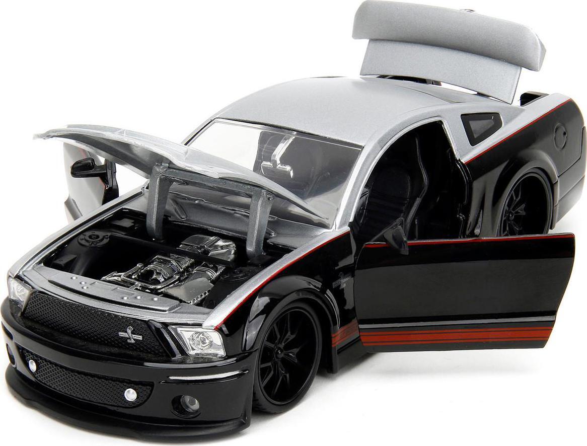 2008 Ford Shelby Mustang GT-500KR Silver and Black with Red