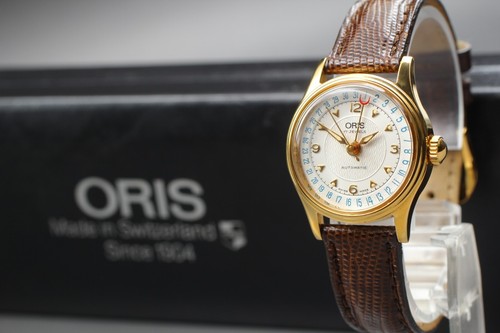 *Near MINT+++* ORIS Pointer Date 7405B White Dial 30m Automatic Women's Watch